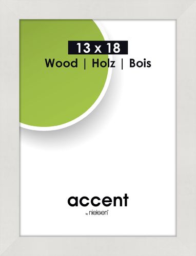 Accent puu 13x18 cm, valkoinen