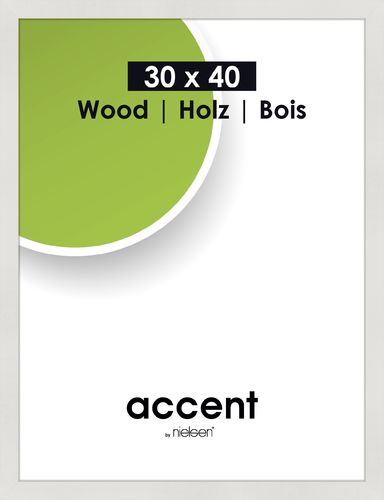Accent puu 30x40 cm, valkoinen