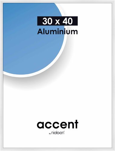 Accent 30x40 cm, valkoinen alumiini