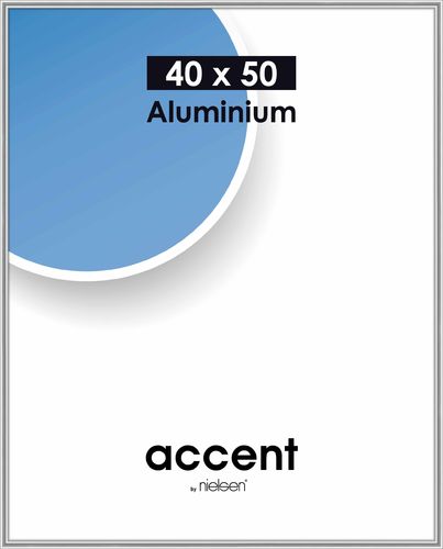 Accent 40x50 cm, kiiltävä hopea