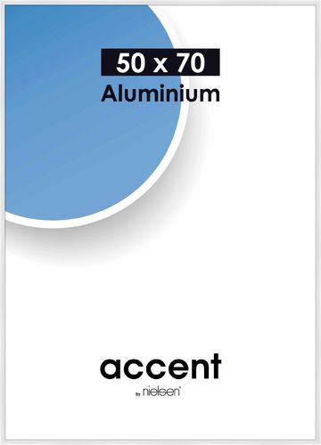 Accent 50x70 cm, valkoinen alumiini