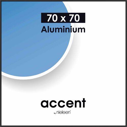 Accent 70x70 cm, musta alumiini
