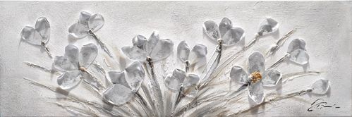 Valkoiset kukat II 90 x 30 cm