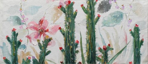Kukkivat kaktukset 150 x 65 cm