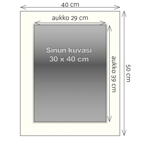 Passepartout - 40x50 cm (Aukko 29x39)