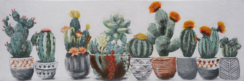 Kaktuksia ruukuissa 90 x 30 cm