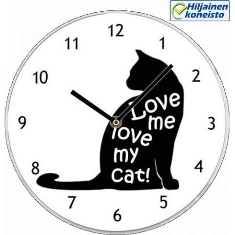 Seinäkello - Love me - Cat